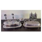 Lot Of Stainless Steel Serving Dishes (Butter Dish