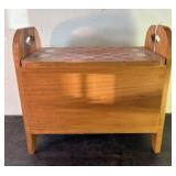 Primitive Style Painted Checkerboard Toy Box 11"X2