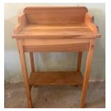 Natural Wood Finish Side Table - Writing Table 16"