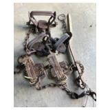 Five (5) 7" Animal Paw Traps - 7"