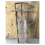 Vintage Metal Rail Snow Sled - 22.5"x50"