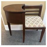 Antique Gossip Bench / Telephone Table - 29"x15"x2