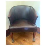 Mid-Century Barrel Back Club Chair with Decorative