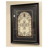 Modern "Cast Iron Gate" Wall Decoration - 31"x43"