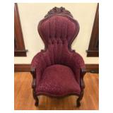 Antique Victorian Style Parlor Chair, Companion to