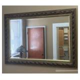 Wooden and Gilt Framed Mirror - 43"x31"