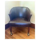 Mid-Century Barrel Back Club Chair with Decorative
