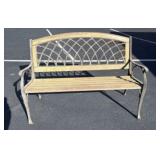 Cast Iron - Wooden Patio Bench 26"X50"X36"