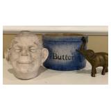 Smiling Vintage Jim Chia Planter Head, Stoneware B