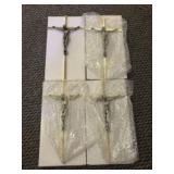 Four (4) Brass Crucifix 5"X10"