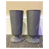 Two Memorial Vases - 4"x9"