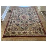 Deluxe Deep Red and Black Area Rug - 150"x230"