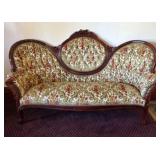 Antique Victorian-Style Settee or Parlor Sofa with