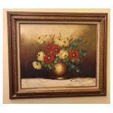 Floral Still Life Painting by Dennis - 31"x 27"