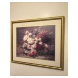 Modern Gilt Framed Floral Art Dï¿½cor - 34"x27"