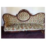 Antique Victorian-Style Settee or Parlor Sofa with