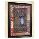 Modern "Textile and Metal" Wall Decoration - 29"x4