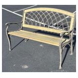 Cast Iron - Wooden Patio Bench 26"X50"X36"