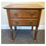 Heirloom Cherry Colonial Early American Two Drawer