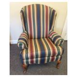 Striped Upholstered Armchair - 32"x38"