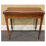 19th Century Walnut Serpentine Fold Top Game Table