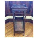 Antique Wooden Coal Scuttle or Purdonium - 13"x20"