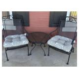 3pc. Wrought Iron Patio Set 22"X24"X39"