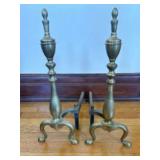Brass Style Andirons - 7.5"x15"x20"