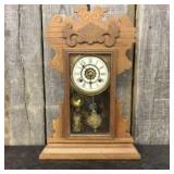 Antique Gingerbread Mantel Clock 5"X15"X22"