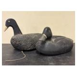 Pair of Vintage Carved Duck Decoys, Likely after F
