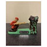 Vintage "The Sportsman" Mechanical Coin Bank - 8"x