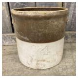 #4 Stoneware Pottery Crock - As Found 12"X12"