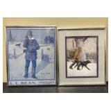Two Vintage Prints, Hunting Scenes - 10"x12"