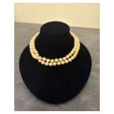 Vintage Faux Pearl Necklace - 32"