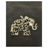 Sterling Silver Open Filigree Style Elephant Penda