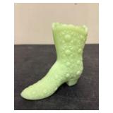 Vintage Fenton Daisy and Button Pattern Glass Boot