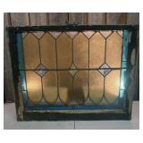 Antique American Stained and leaded glass Window -
