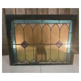 Antique American Stained and leaded glass Window -
