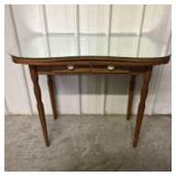 Vintage Console Table With Mirrored Top 18"X36"X30