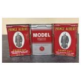 Trio(3) of Vintage Collectible Tobacco Tins - Two