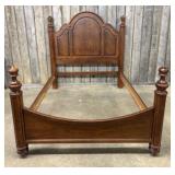 Maple Panel Bed Frame - Barley Twists Posts 66"X89