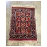 Vintage Afghanistan Turkman Wool Rug featuring a S