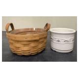 Longaberger Woven Traditions Button Basket featuri