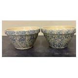 Two (2) Robinson Ransbottom Stoneware Mixing Bowls