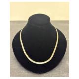 Italian Gold Herringbone Chain Necklace - 20", 8g