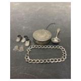 Misc. Sterling Silver Lot - Spice Spoon, Baby and