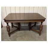 Jacobean Style Walnut Dining Table 39"X58"X31"