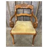 Vintage Wood Accent Chair - Regency Style 20"X36"