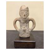 Pre-Columbian Ceramic Whistle Formed as a Standing