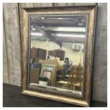 Dark Brown Speckled Beveled Wall Mirror 28"X34.5"